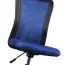 Chaise de chambre d'enfant Apolo 77, Couleur : Bleu / Noir / Chrome, adapté de 120 - 160 cm