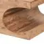 Table basse de forme extravagante en bois massif d'acacia, Couleur : Acacia - Dimensions : 38 x 70 x 118 cm (h x l x p), fabriqué à la main