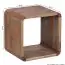 Table d'appoint 2 pièces en forme de cube, Couleur : Acacia - Dimensions : 43 x 36 x 43 cm (h x l x p), en bois massif d'acacia