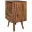 Table de chevet style rétro, Couleur : Sheesham / Noir - dimensions : 70 x 40 x 35 cm (h x l x p), en bois massif de Sheesham