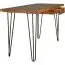 Table de bureau avec plateau généreux, Couleur : sheesham / Noir - Dimensions : 76 x 60 x 130 cm (h x l x p), avec 1 tiroir