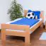 Lit d'enfant / lit de jeunesse Easy Premium Line K2, en bois de hêtre massif nature - Dimensions : 90 x 190 cm