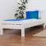 lit d'enfant / lit de jeune "Easy Premium Line" K8, hêtre massif laqué blanc - Dimensions : 90 x 190 cm