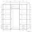 Armoire à portes coulissantes / armoire Rabaul 42, couleur : chêne sonoma clair / chêne sonoma foncé - Dimensions : 210 x 160 x 60 cm (H x L x P)