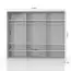 Armoire à portes coulissantes / armoire Siumu 09, couleur : blanc / blanc brillant - 224 x 272 x 61 cm (h x l x p)