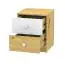 Armoire de bureau Sirte 09, Couleur : Chêne / Blanc brillant - Dimensions : 50 x 40 x 40 cm (H x L x P)