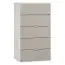 Commode Bellaco 30, couleur : blanc / gris - Dimensions : 114 x 63 x 47 cm (h x l x p)
