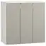 Commode Bellaco 31, couleur : blanc / gris - Dimensions : 92 x 90 x 47 cm (h x l x p)
