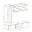 Meuble-paroi Salon Hompland 190, couleur : noir / blanc - dimensions : 170 x 160 x 40 cm (h x l x p), avec fonction push-to-open