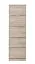 Armoire à chaussures haute avec cinq portes basculantes Veliko 07, Couleur : Chêne gris, poignées : gris, chants ABS, dimensions : 191,5 x 58 x 18 cm, pour le hall d'entrée