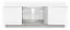 Meuble bas de télévision Antioch 09, couleur : blanc brillant / gris clair - Dimensions : 53 x 150 x 40 cm (h x l x p), avec 2 portes et 6 compartiments