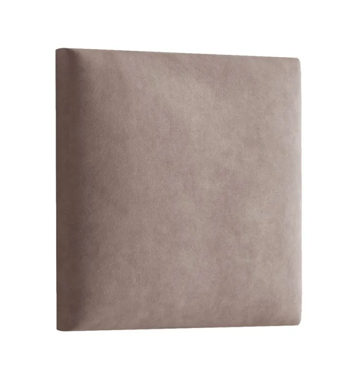 Panneaux rembourrés, lot de 10, couleur : marron, revêtement : velours, dimensions : 38 x 40 cm