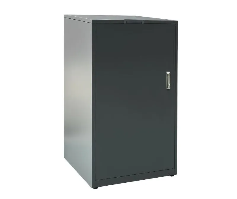 Abri pour poubelles 1-volet - Couleur: anthracite, Largeur: 69,5 cm, Hauteur: 120 cm, Profondeur: 80 cm