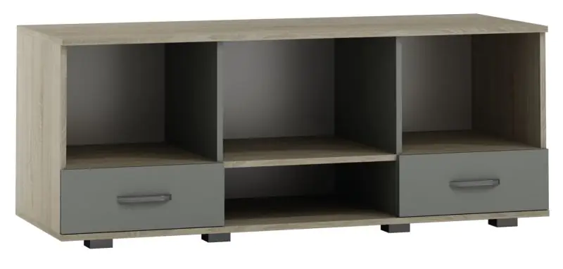 Meuble bas TV Ciomas 19, couleur : Chêne de Sonoma / gris - Dimensions : 53 x 135 x 49 cm (H x L x P)