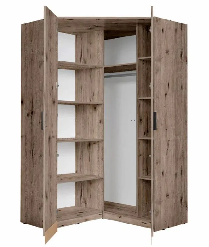 117 cm de large Armoire avec 2 portes | Couleur: Chêne Abbildung