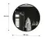 Miroir rond Bernina 01, Couleur : Noir mat - Dimensions : 50 x 50 cm (h x l)
