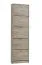 Armoire à chaussures haute avec cinq portes basculantes Veliko 07, Couleur : Chêne gris, poignées : gris, chants ABS, dimensions : 191,5 x 58 x 18 cm, pour le hall d'entrée