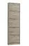 Armoire à chaussures haute avec cinq portes basculantes Veliko 07, Couleur : Chêne gris, poignées : gris, chants ABS, dimensions : 191,5 x 58 x 18 cm, pour le hall d'entrée