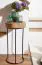 Table d’appoint en bois massif d’acacia fait main | Plateau forme tronc | 55 x 28 x 28 cm | Pieds noirs design