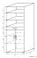 Armoire Ciomas 25, couleur : Chêne de Sonoma / gris - Dimensions : 190 x 74 x 40 cm (H x L x P)