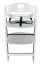 Chaise haute Matteo 16, Couleur : Blanc, massif partiel - dimensions : 81 x 45 x 51 cm (h x l x p)