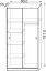 Armoire à portes coulissantes / armoire Plata 02, couleur : noyer - 191 x 90 x 55 cm (H x L x P)