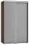 120 cm de large Armoire avec 6 casiers et 2 portes | Couleur: Gris Abbildung