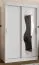 Armoire à portes coulissantes Lagginhorn 06 | 1,2 m | Blanc | Spiegeltür | 5 compartiments | 2 tringles