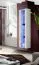 Vitrine en verre suspendue Raudberg 14, Couleur : Blanc - Dimensions : 170 x 40 x 29 cm (h x l x p), avec éclairage LED