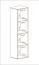 Armoire suspendue / Couleur : Chêne Hickory Jackson / 3 tablettes en bois / Fonction push-to-open / 1 porte battante / Dimensions : 40 x 29 x 170 cm / 4 compartiments