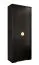 Armoire 12 compartiments Beskiden 04, Couleur : Noir - Dimensions : 236,5 x 100 x 47 cm (h x l x p)
