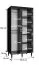 Armoire à portes coulissantes avec une porte miroir Jotunheimen 14, couleur : noir - Dimensions : 208 x 100,5 x 62 cm (H x L x P)