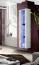 Mur de salon stylé Hompland 137, Couleur : Blanc - dimensions : 170 x 260 x 40 cm (h x l x p), avec éclairage LED bleu