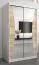 Armoire à portes coulissantes avec miroir Serbota 02 | Blanc mat & Chêne Sonoma | 200 x 120 x 62 cm