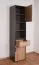 Armoire de la chambre des jeunes Sprimont 05, couleur : gris / chêne - Dimensions : 195 x 45 x 40 cm (H x L x P)
