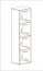 Armoire claire Raudberg 10, Couleur : Blanc - Dimensions : 170 x 40 x 29 cm (h x l x p), avec fonction push-to-open