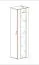 Vitrine en verre suspendue Raudberg 14, Couleur : Blanc - Dimensions : 170 x 40 x 29 cm (h x l x p), avec éclairage LED