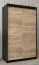 120 cm de large Armoire avec 5 casiers et 2 portes | Couleur: Noir Abbildung