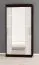100 cm de large Armoire à portes coulissantes avec 2 portes | 5 casiers | 2 tringles à vêtements | Couleur : Blanc / Noir Abbildung