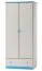 Pin-Armoire Top Qualité, Couleur: Blanc / Bleu 182x80x60 cm Abbildung