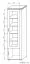 Vitrine étroite 5 niches Kainanto 09 | Chêne & Gris | 2 portes | 205 x 56 x 41 cm | Poignées métal