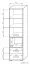 Armoire Kerema 01, Couleur : Noyer / Orme / Jaune - Dimensions : 190 x 50 x 41 cm (H x L x P)