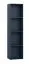 Bibliothèque moderne Aenna 53, couleur : Indigo, avec quatre compartiments, dimensions : 202,5 x 50,5 x 33,5 cm, pieds réglables, pour le salon