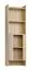 Armoire suspendue / Couleur : Chêne / Beige / 1 porte / 4 compartiments / Fonction Soft-Close / Dimensions : 44 x 30 x 140 cm / 1 crochet / 4 étagères en bois / Protection des bords ABS