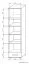 Vitrine Kavieng 25, couleur : chêne / blanc - Dimensions : 200 x 50 x 40 cm (H x L x P)