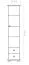 Armoire en pin massif blanc Junco 36 - Dimensions : 195 x 45 x 42 cm (H x L x P)