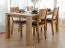 Grande table de salle à manger Triouzoune 01, en chêne massif, quatre pieds, surface huilée, dimensions : 75 x 200 x 100 cm, minimaliste et intemporelle