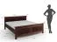 Lit double / Lit d'appoint / Pin finlandais massif / Couleur : Tabacco / Veinage naturel / Surface de couchage : 180 x 200 cm / Résistant