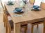 Grande table de salle à manger Triouzoune 01, en chêne massif, quatre pieds, surface huilée, dimensions : 75 x 200 x 100 cm, minimaliste et intemporelle