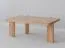Table basse / Couleur : chêne naturel / Bois massif / Chêne huilé / Pierre de travertin / 102 x 60 x 41,5 cm / Pieds robustes / Style minimaliste